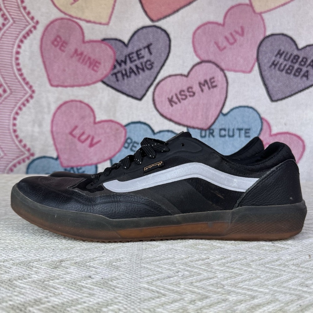 Size 12 - VANS AVE PRO LTD SHOES (FA) BLACK REFLECTIVE
